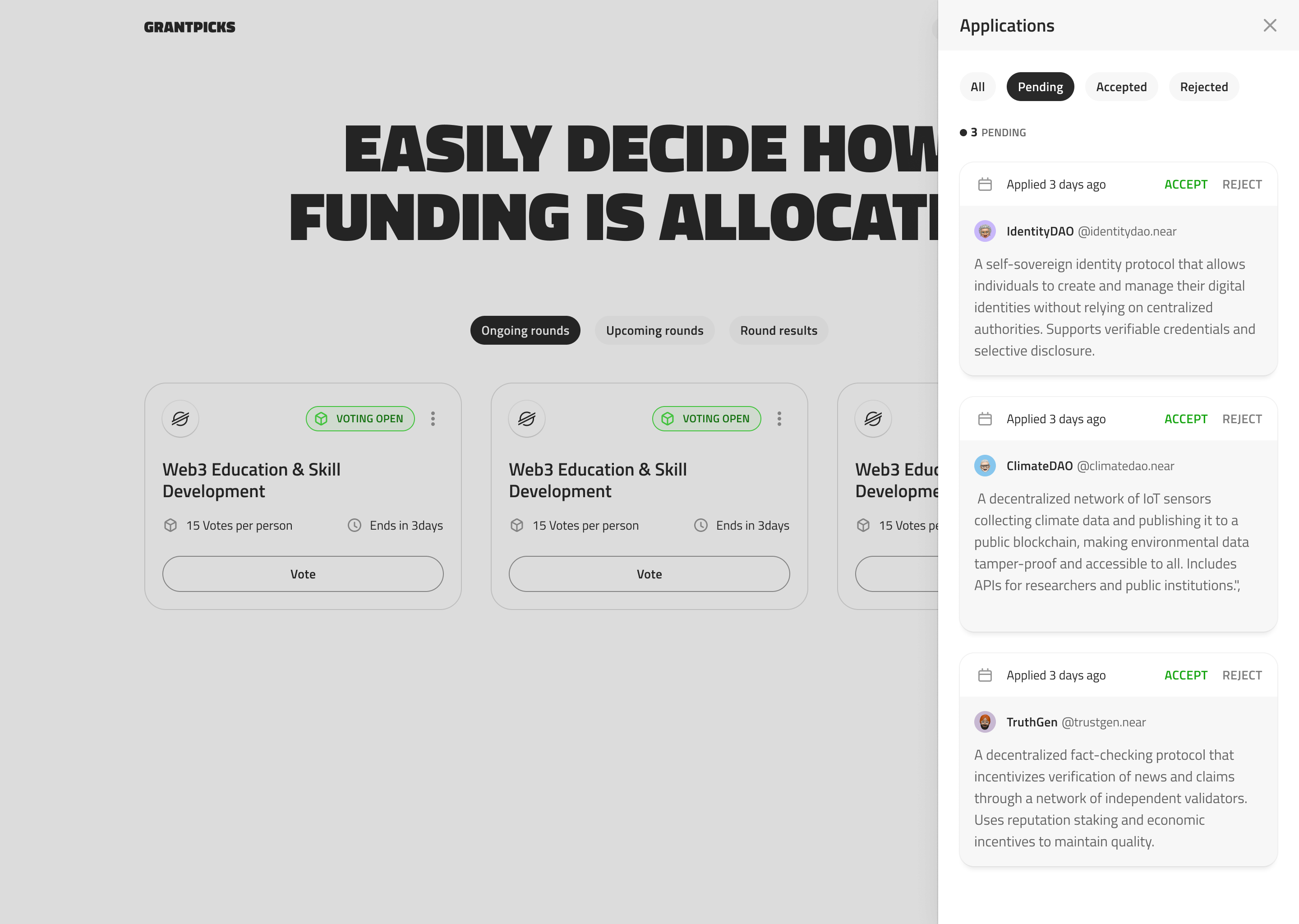 Submitted Application