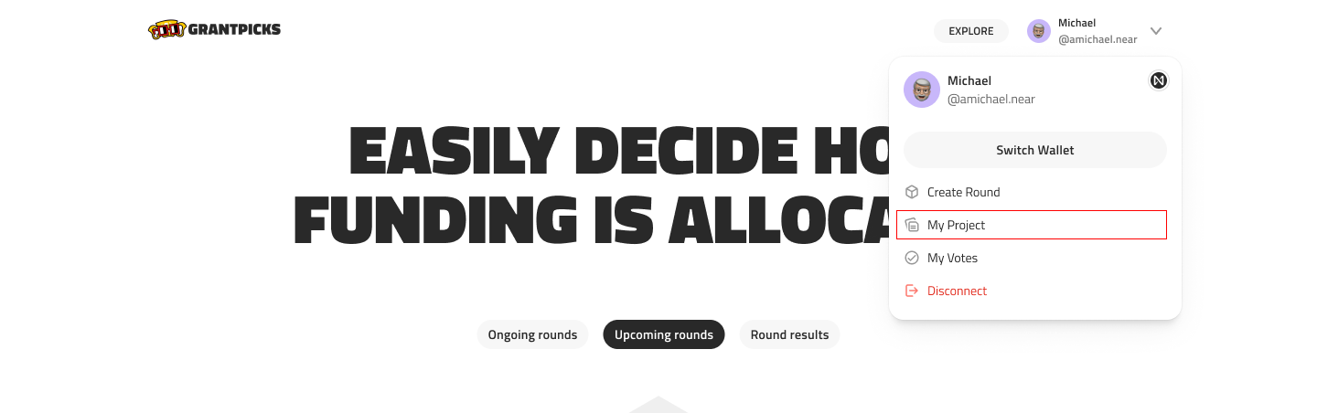 Accessing My Project Via Profile